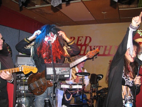 Scary ghoul on bass